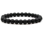 Classic Black Matte Green Malachite Bracelets Suitable Women Men Elastic Strand Jewelry