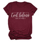 God Finance Letter Casual Loose Hedging Large Size Bottoming T-Shirt Women