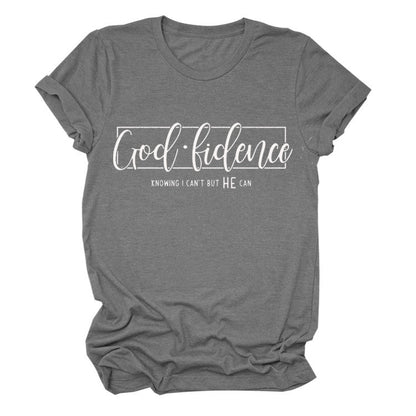 God Finance Letter Casual Loose Hedging Large Size Bottoming T-Shirt Women