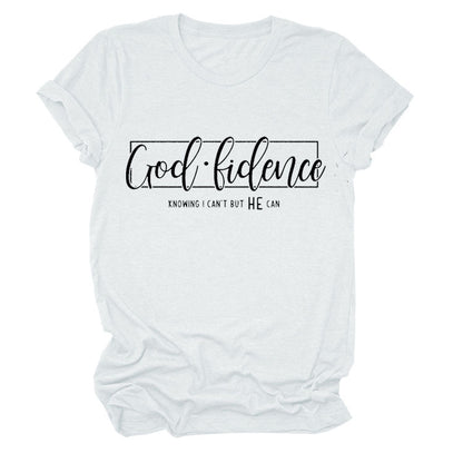 God Finance Letter Casual Loose Hedging Large Size Bottoming T-Shirt Women