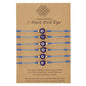 New 7-knot Evil Eye Bracelet 6 Pack Blue Eye Paper Card Bracelet Braided Adjustable Bracelet