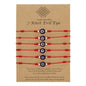 New 7-knot Evil Eye Bracelet 6 Pack Blue Eye Paper Card Bracelet Braided Adjustable Bracelet