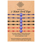New 7-knot Evil Eye Bracelet 6 Pack Blue Eye Paper Card Bracelet Braided Adjustable Bracelet