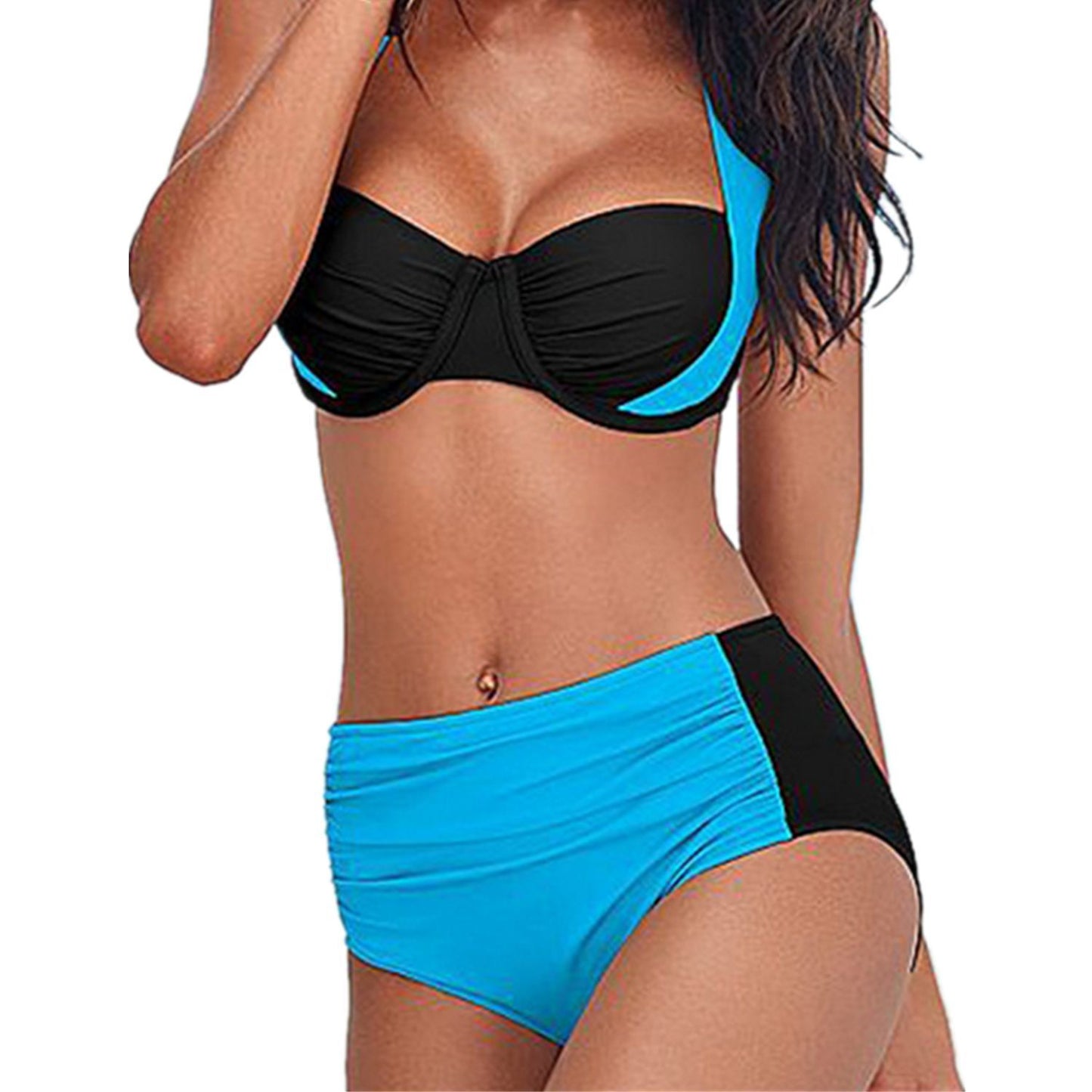 Europe And The United States New Sexy Bikini Swimwear High Waist Swimsuit Women Halter