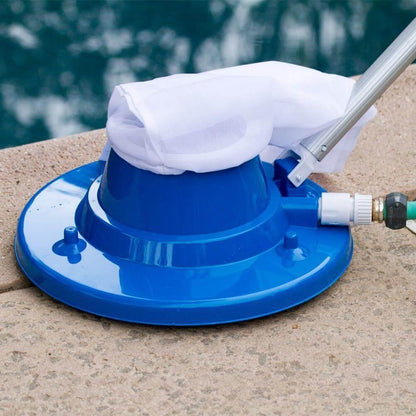 Swimming Pool Suction Head Collecting And Cleaning Leaves At The Bottom Of The Pool
