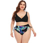 Custom European And American Women Sexy Split Plus Size Two Piece Swimwear