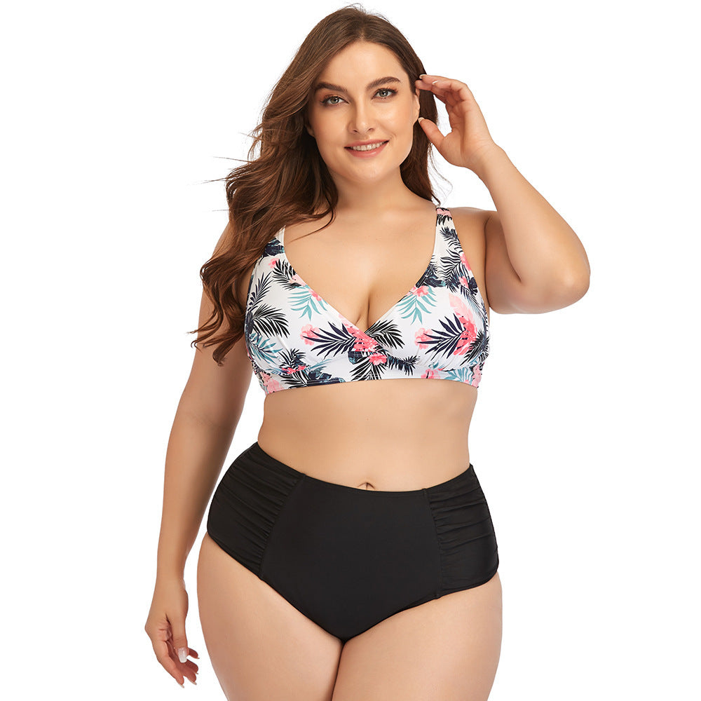 Fast Selling Plus Size Swimsuit Sexy Printed Bikini Suit Two Piece Women Swimwear