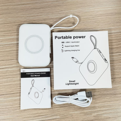 5000mah Portable Three-in-one Power Bank With Cable