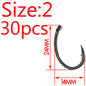 Matt Black Off-Angle Wide Belly Fishhook