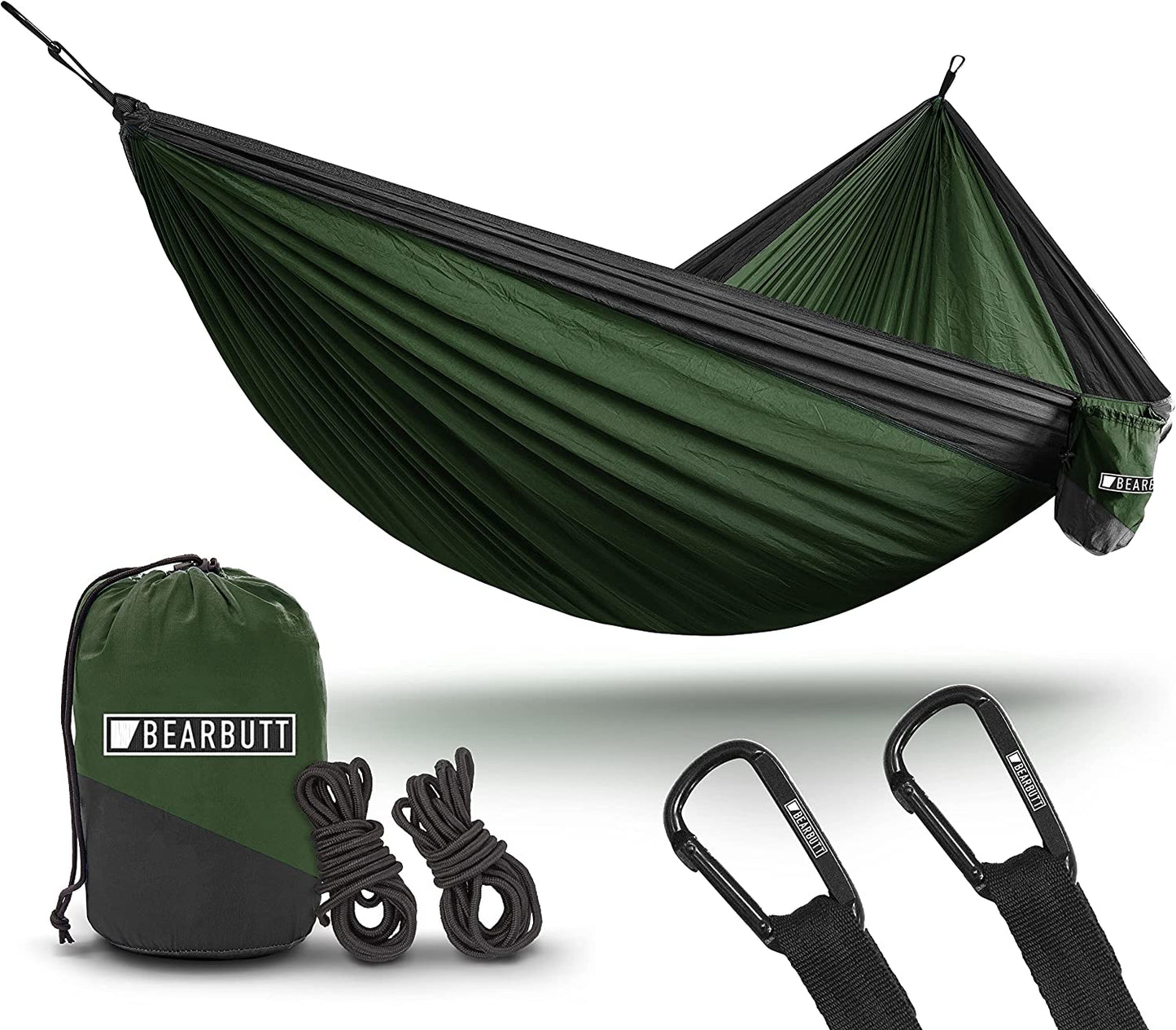 Bear Butt 2 Person Portable Hammock - Backpacking to Camping - Double Hammock for Travel & Outdoor