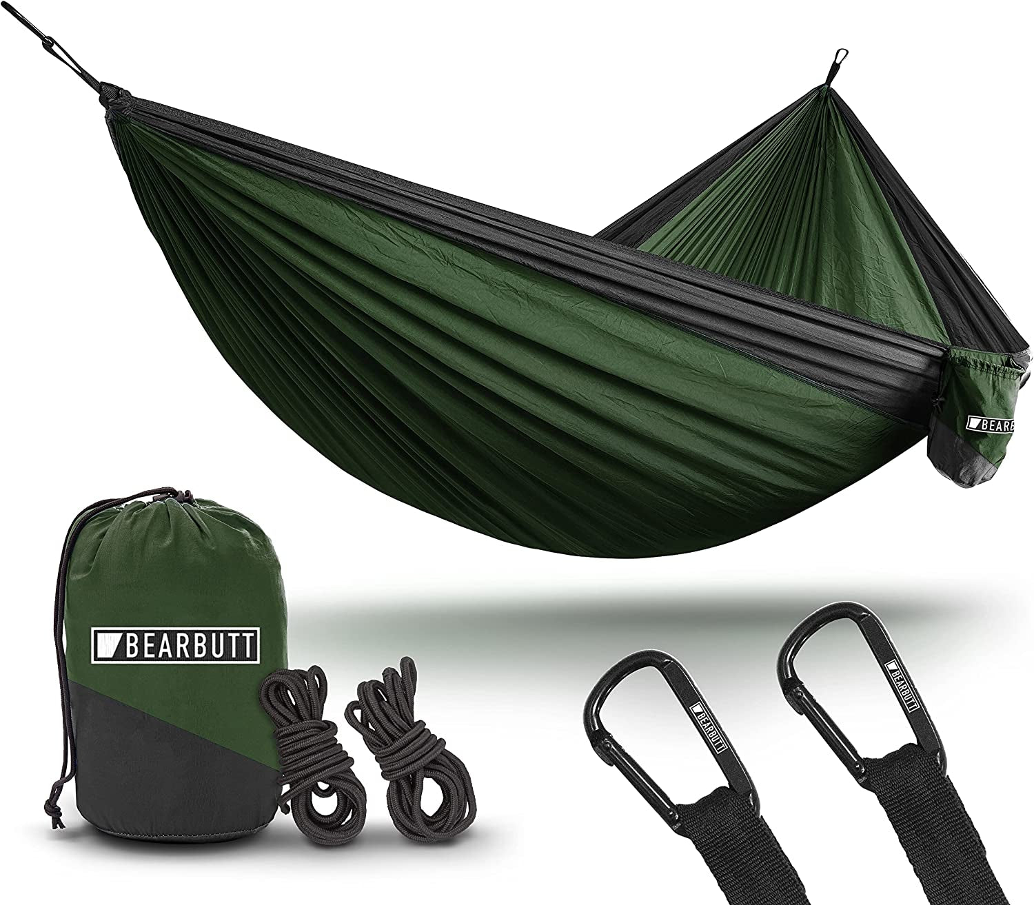 Bear Butt 2 Person Portable Hammock - Backpacking to Camping - Double Hammock for Travel & Outdoor