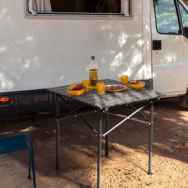 50x50x50cm Black Camping Roll Table