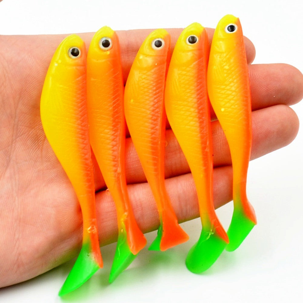 5 packs silicone small fish capuchin fake bait