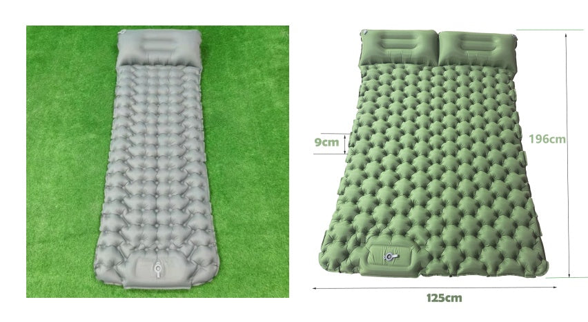 Outdoor Camping Travel Portable Inflatable Cushion Built-in Foot Inflatable