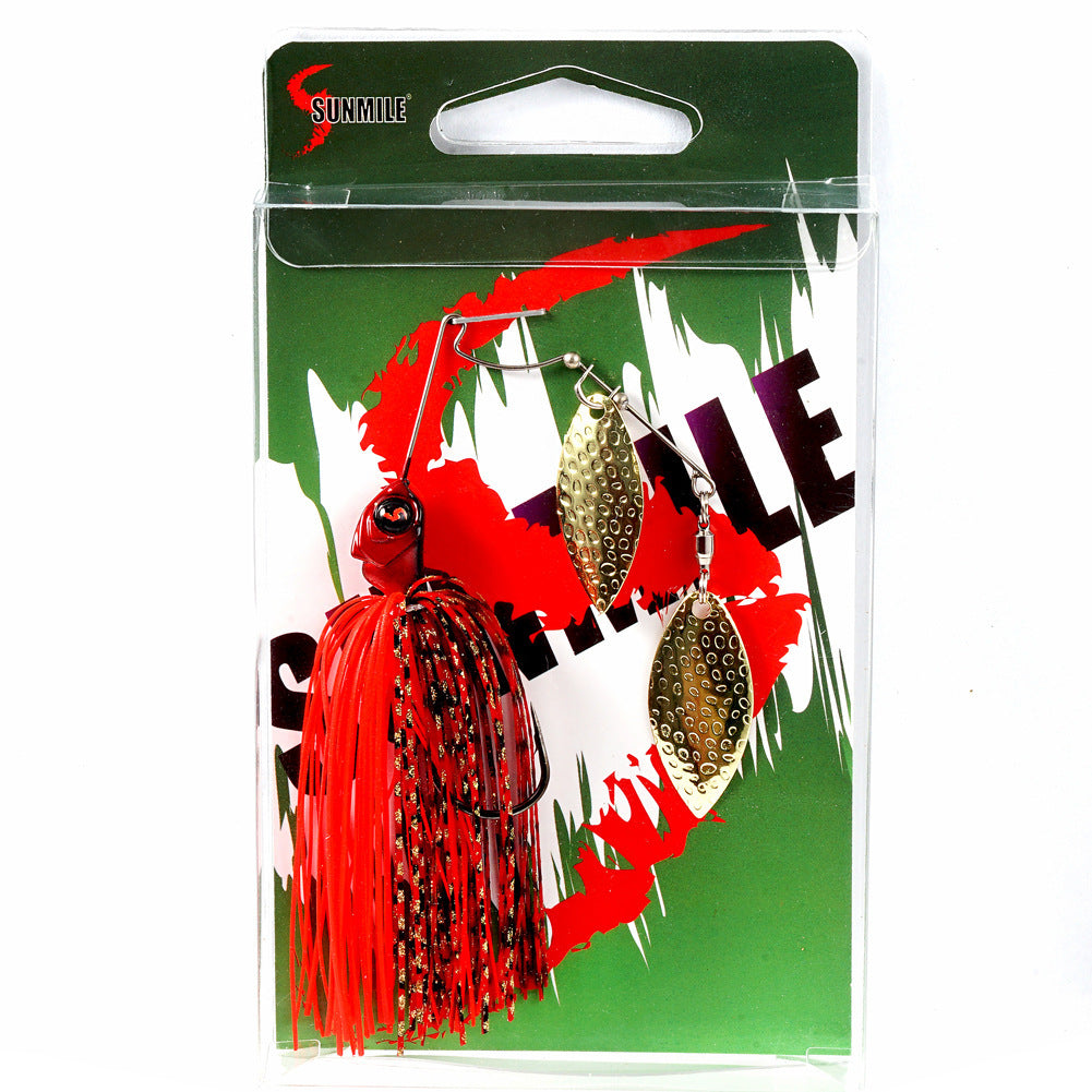 Rotating Composite Sequin Head Heavy Beard Guy Bionic Hard Bait Bass Hook