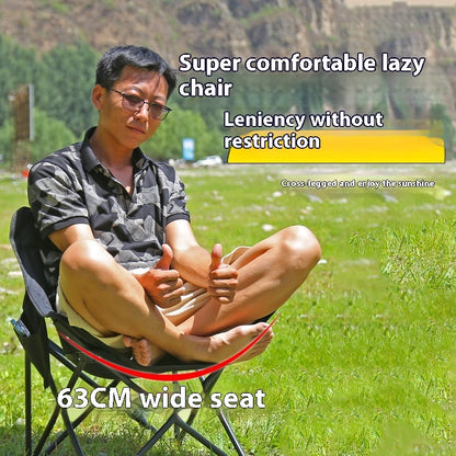 Camping Outdoor Folding Chair Portable Recliner Fishing Stool Beach