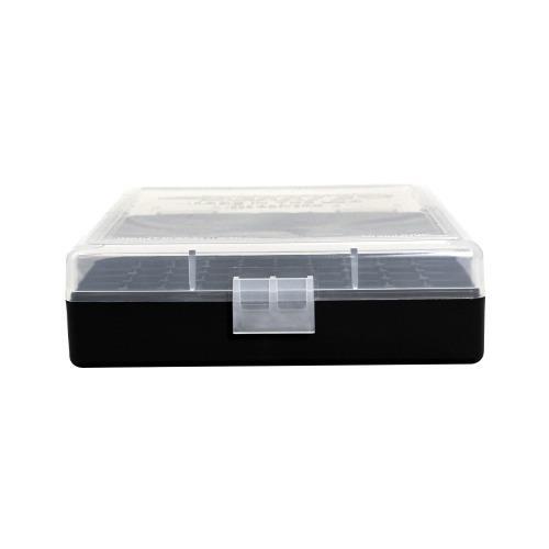Berry's Mfg Ammo Boxes Berry's Mfg Berry's Mfg #001 Clear Top/ Black Ammo Box - 380 ACP/ 9mm Luger 100/ct