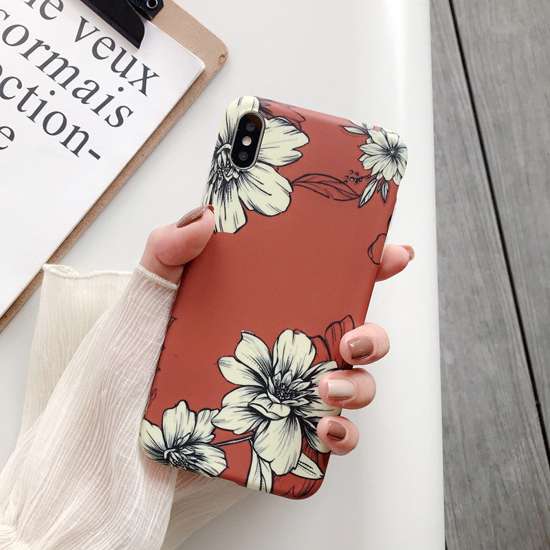 Retro flower phone case