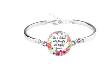 Pattern Bible Bracelet be hunble Bible Time Gemstone Silver Bracelet Jewelry