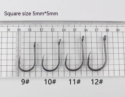 Fishhook Bulk Hole Ring Barbed Crooked Mouth Lure Rock Fishing Sea