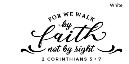 We Walk By Faith  Christian Decal