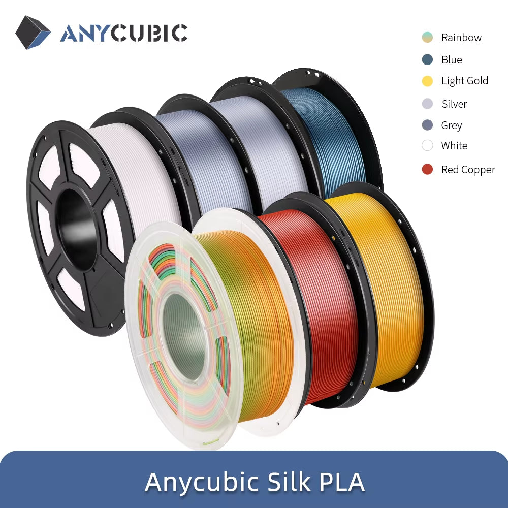 ANYCUBIC Silk PLA 3D Printer Silk Filament 1.75Mm 3D Printing Material PLA Filament for FDM 3D Printer S1C Kobar 3 Max