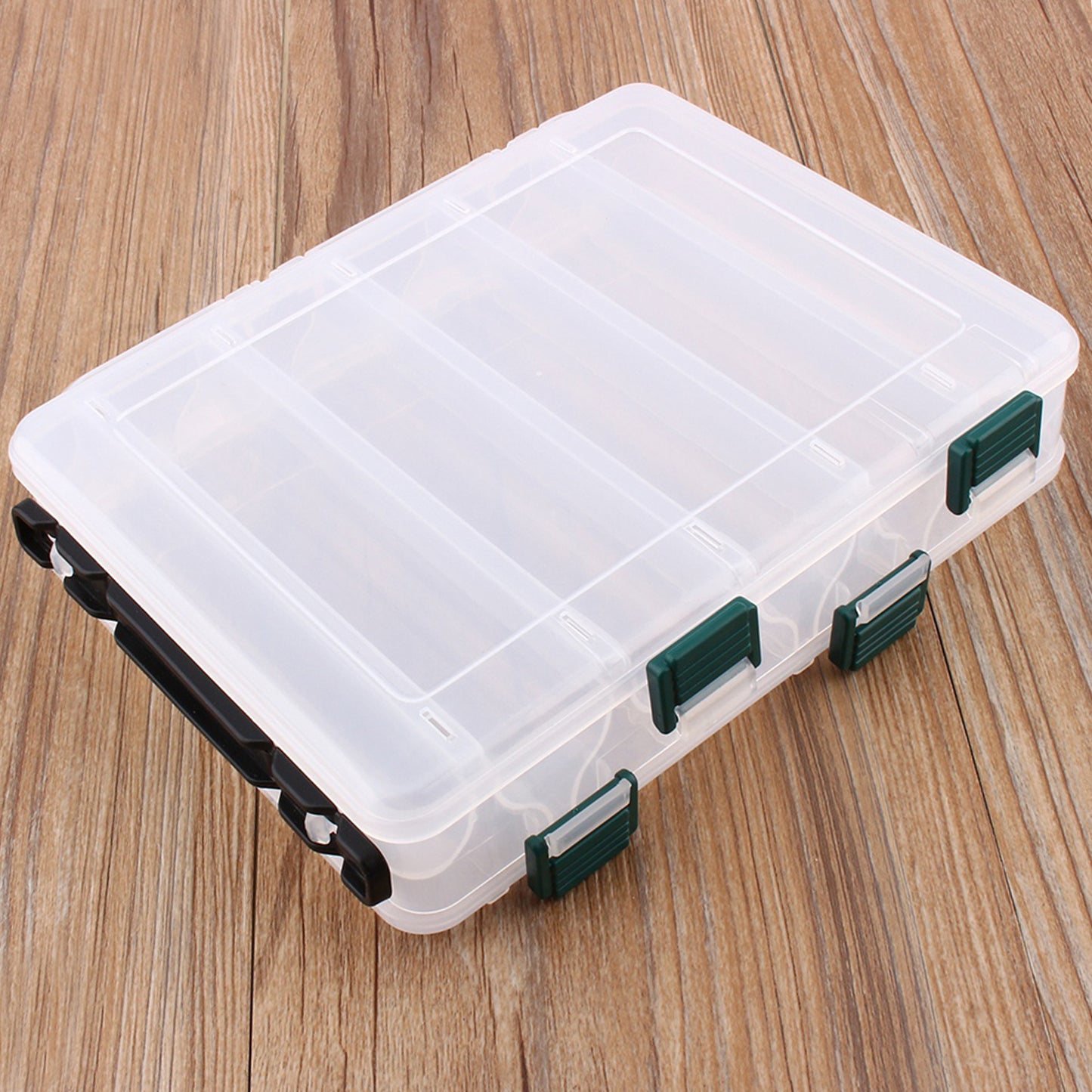 12 Compartments Fishing Case Lure Box Tackle Two Sided Storage Plastic Large