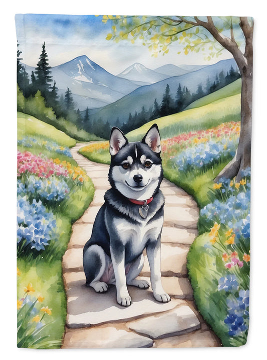 Alaskan Klee Kai Spring Garden Garden Flag