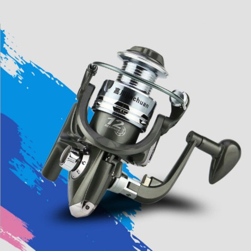 12-axis Metal Toe Cap Fishing Reel Reel For Telescopic Fishing Rod Thrown Pole Wheel