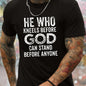 Wear This God Pattern Short Sleeved T-shirt, Comfortable And Elastic, Summer Fashionable And Casual Daily Clothing