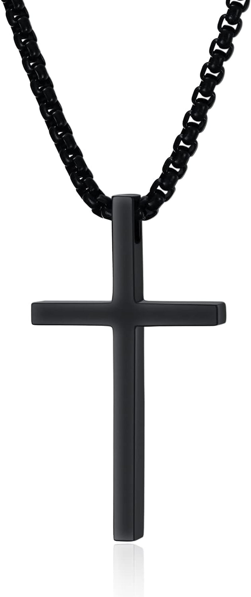 Rnivida Cross Necklace for Men, Philippians 4:13 Christian Cross Stainless Steel Necklaces for Men