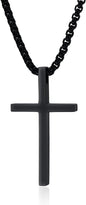 Rnivida Cross Necklace for Men, Philippians 4:13 Christian Cross Stainless Steel Necklaces for Men