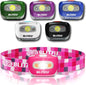 BLITZU, Hands-Free Headlamp, Long Range, Non-Slip Grip, High Power, Impact Resistant, Adjustable Light Modes, Battery Powered, Pink