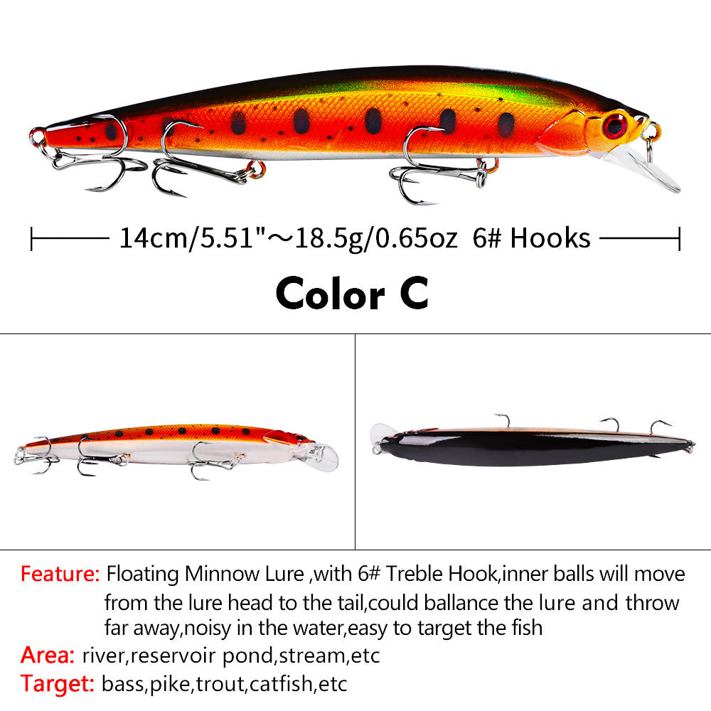 Full Swimming Layer Lure 14cm 18.5g Plastic Hard Bait