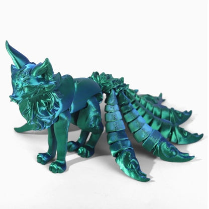 3d printing nine tail fox multi joint movable model hand made