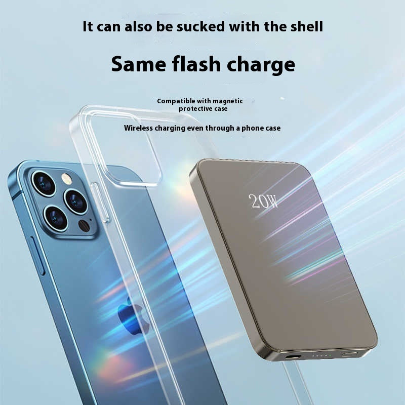Ultra-thin Compact Portable Wireless Magnetic Power Bank