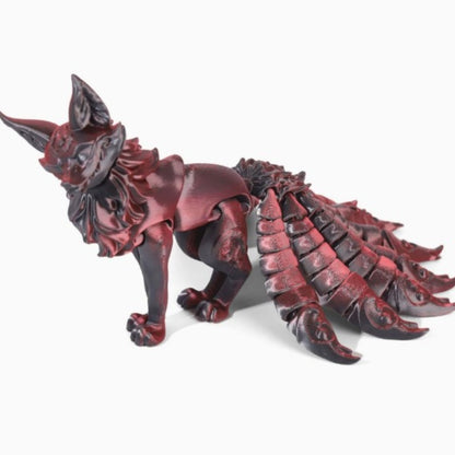 3d printing nine tail fox multi joint movable model hand made