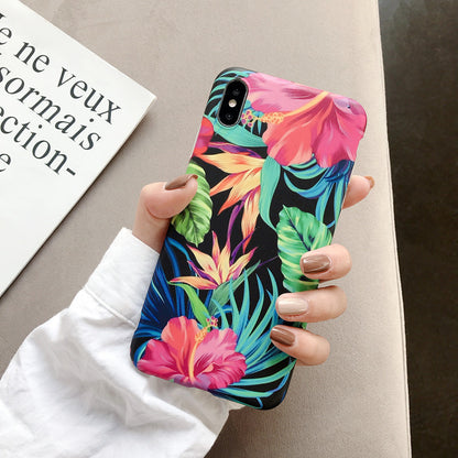 Retro flower phone case