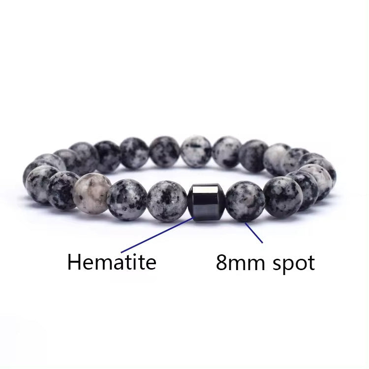 Natural Gemstone Bracelet Vintage Stone Beads Men Women Jewelry