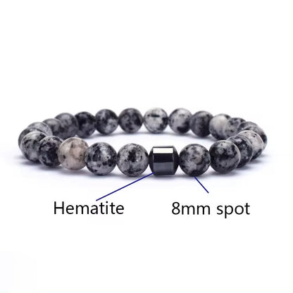Natural Gemstone Bracelet Vintage Stone Beads Men Women Jewelry