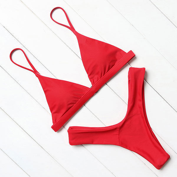 Sexy Bikini Swimsuit Swimwear Women Biquini Push Up Red