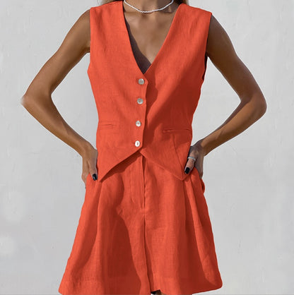 Design Sense Cotton Suit Vest Suit