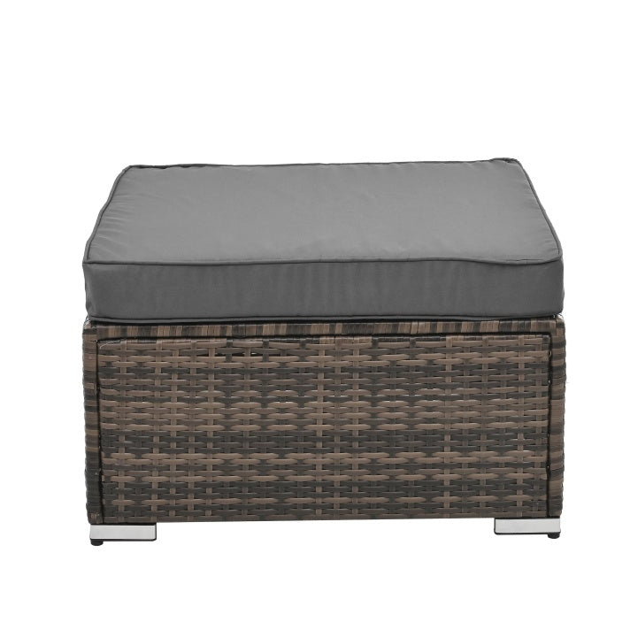 Patio Furniture, Outdoor Furniture, Seasonal PE Wicker Furniture, 4 Set Wicker Furniture With Tempered Glass Coffee Table