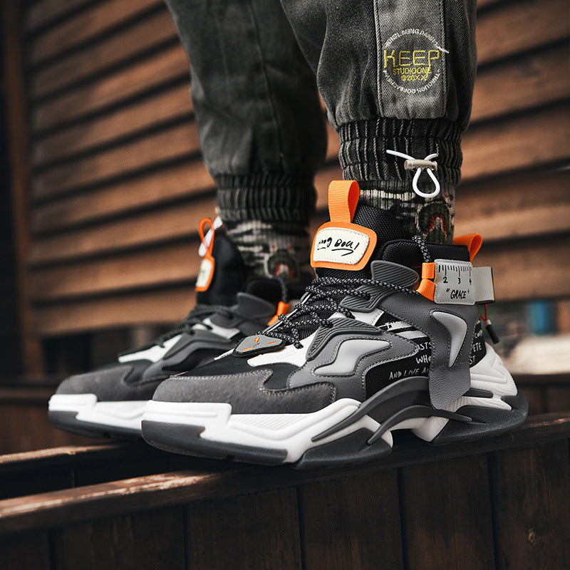 High-top American Retro Tooling Plus Velvet Boots