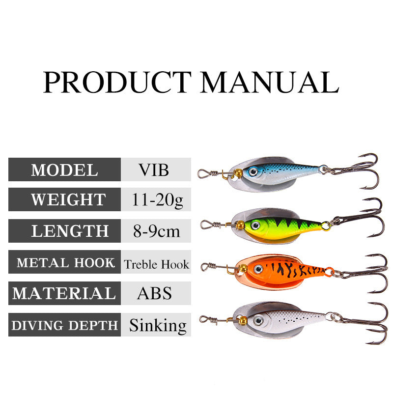 Metal Long-range Rotating Sequin Bait