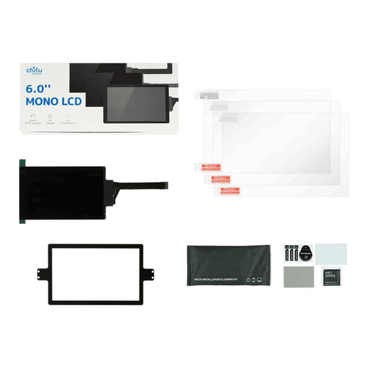 Upgrade Kit Mono LCD Screen Replacement for Creality LD002R with 3Pcs Protect Films,6.08 Inch 2K Monochrome Screen with 1620x2560 Resolution(Screen Kit+3pc Protect Films)
