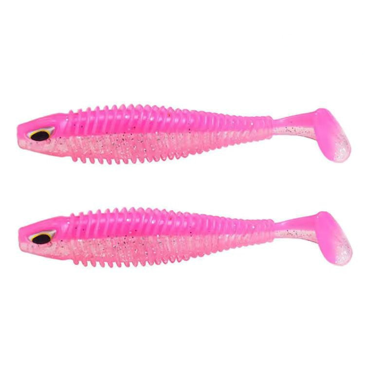 Luya Big T-tail Soft Fish Bait With Crank Lead Head