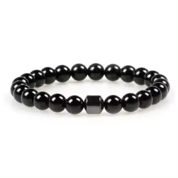 Natural Gemstone Bracelet Vintage Stone Beads Men Women Jewelry