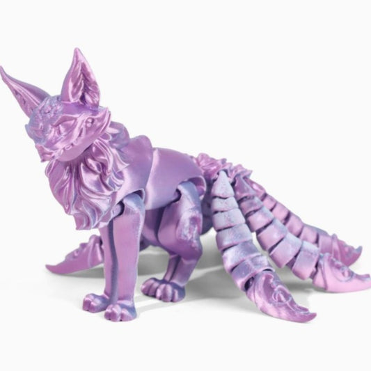 3d printing nine tail fox multi joint movable model hand made