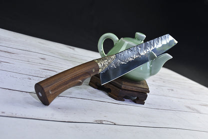 Hand forged lightweight slicing knife